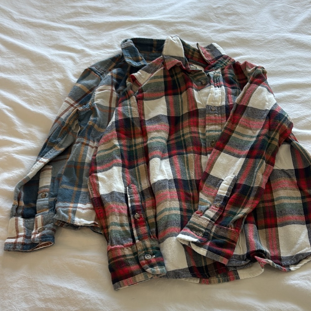 Bundle of 2 Crewcuts Multicolor Plaid Shirt, Boys 8